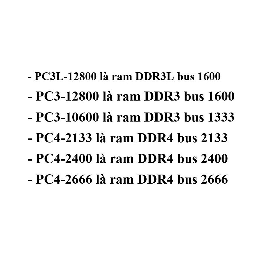 Ram DDR4 4GB DDR4 8GB DDR3 4GB DDR3L 8GB bus 1333 1600 2133 2400 2666 ram máy bàn laptop pc3 pc3l pc4