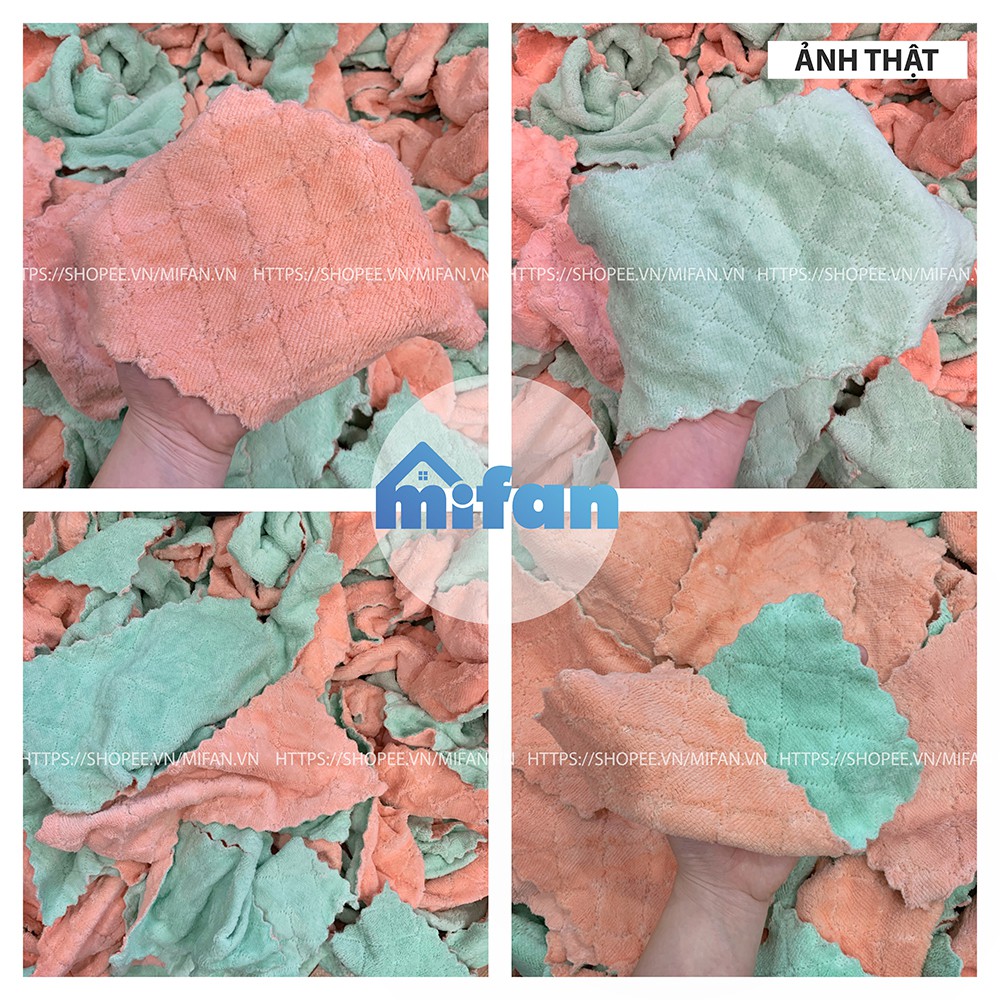 COMBO 10 Khăn Lau Bếp Đa Năng 2 Mặt MIFAN - Lau Tay, Lau Bát Đĩa - Siêu Mềm Mịn Dày Dặn Thấm Hút Tốt - HÀNG CAO CẤP | BigBuy360 - bigbuy360.vn