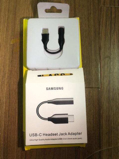 Jack chuyển  tai nghe usb C to 3.5 audio jack xịn chuẩn samsung cho máy có chân type C