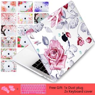 Ốp thời trang in hoa tương thích cho macbook pro 13 15 touch bar air 13 11 retina 12