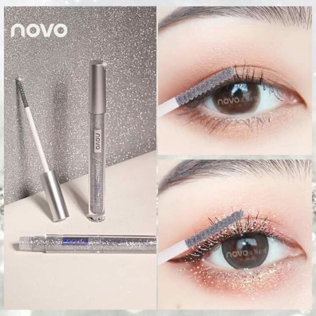 [Sẵn sll] Mascara Novo chuốt mi có nhũ mắt lấp lánh