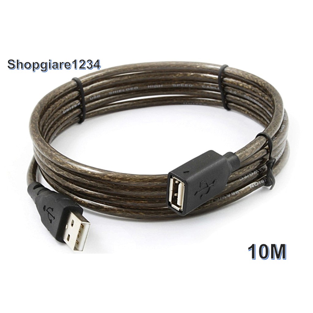 Cáp nối dài USB 10m Unitek Y-C429 USB 2.0 - Hàng chính hãng 100%, Bh 12 T