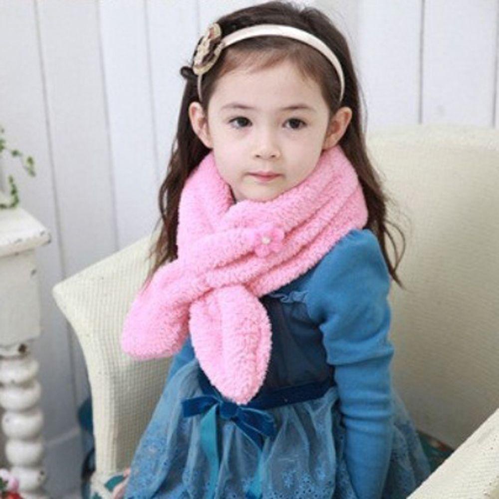 ESPO Khăn Choàng Lông Xù Đính Hoa Ấm Áp Xinh Xắn Thời Trang Cho Bé