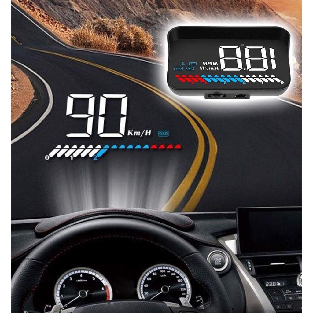 (video) Bộ HUD Ô tô M7 ODB2 OBD GPS Hiển Thị Tốc Độ &amp; Thông Tin Lên Kính Lái Kết Nối OBD 2 + GPS Giá Rẻ