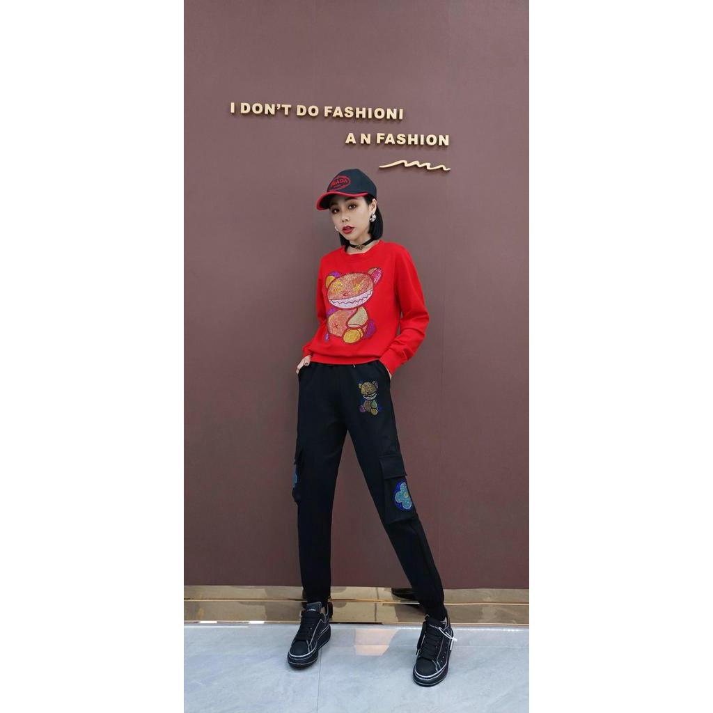 Set bộ thể theo đính đá tay dài - Thời trang nữ cao cấp