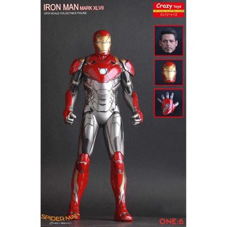 Mô hình Iron Man Mark 47 Spider Man Homecoming Crazy Toys 32cm