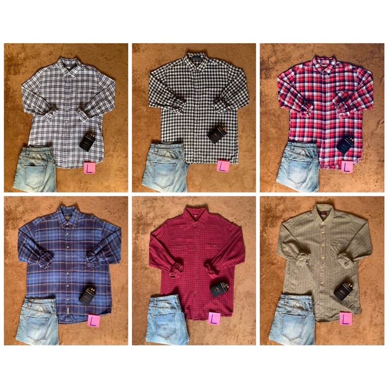 Combo 2 áo Sơ Mi Flannel 2hand [𝐅𝐑𝐄𝐄 𝐒𝐇𝐈𝐏] - Sơ mi flannel secondhand