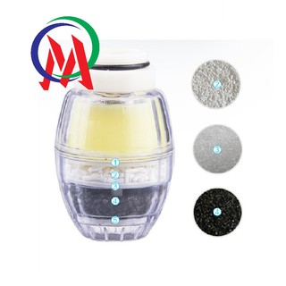 Đầu lọc nước tại vòi 5 tầng lọc và khử sạch mùi nước sinh hoạt.