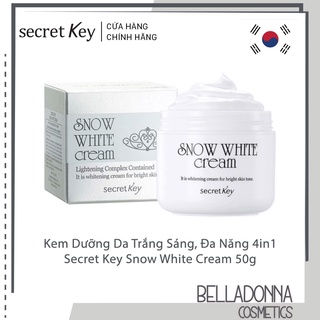 [HÀNG CHÍNH HÃNG] Kem Dưỡng Da Trắng Sáng, Đa Năng 4in1 Secret Key Snow White Cream 50g