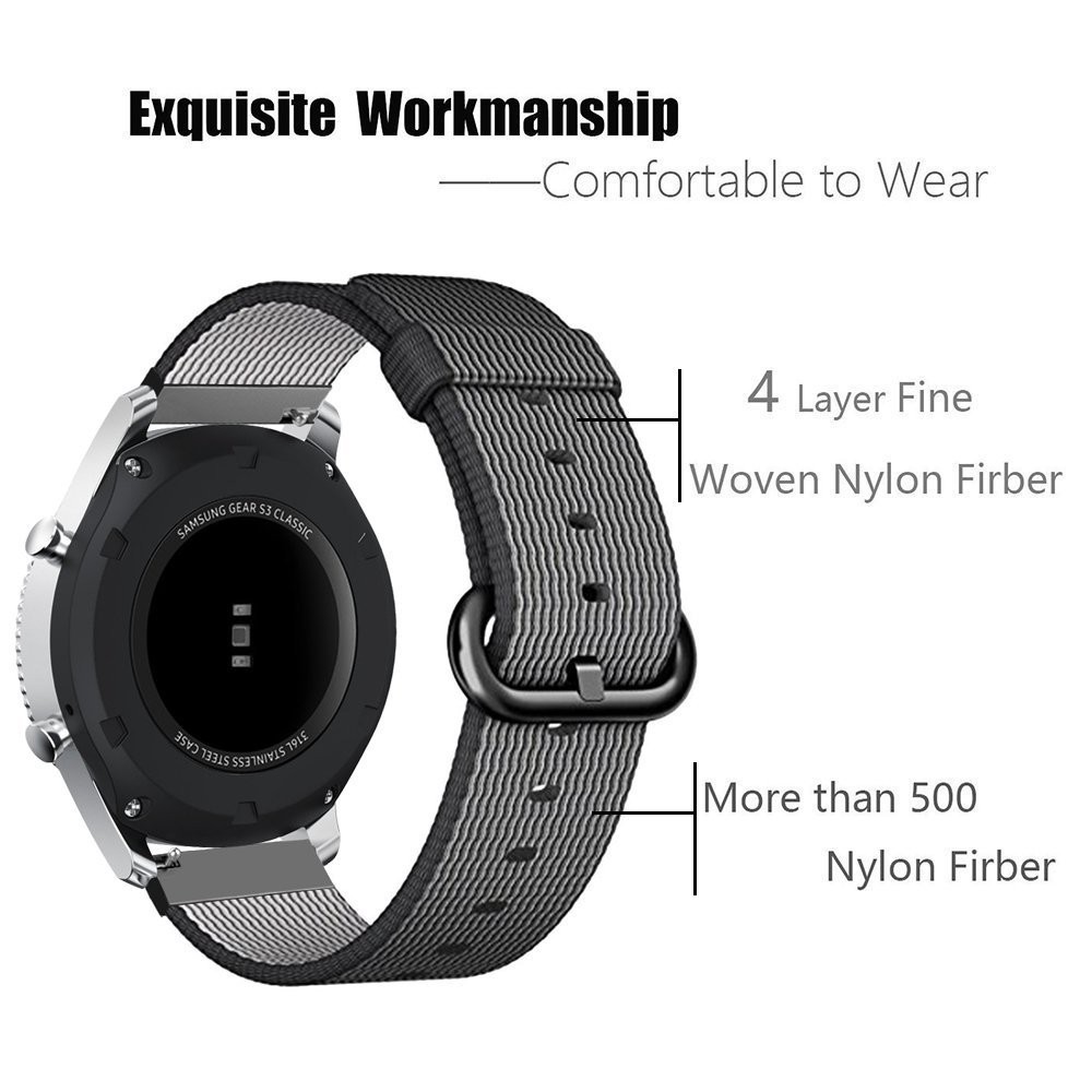 Dây đeo thể thao bằng nylon cho đồng hồ Samsung Gear S2 Classic