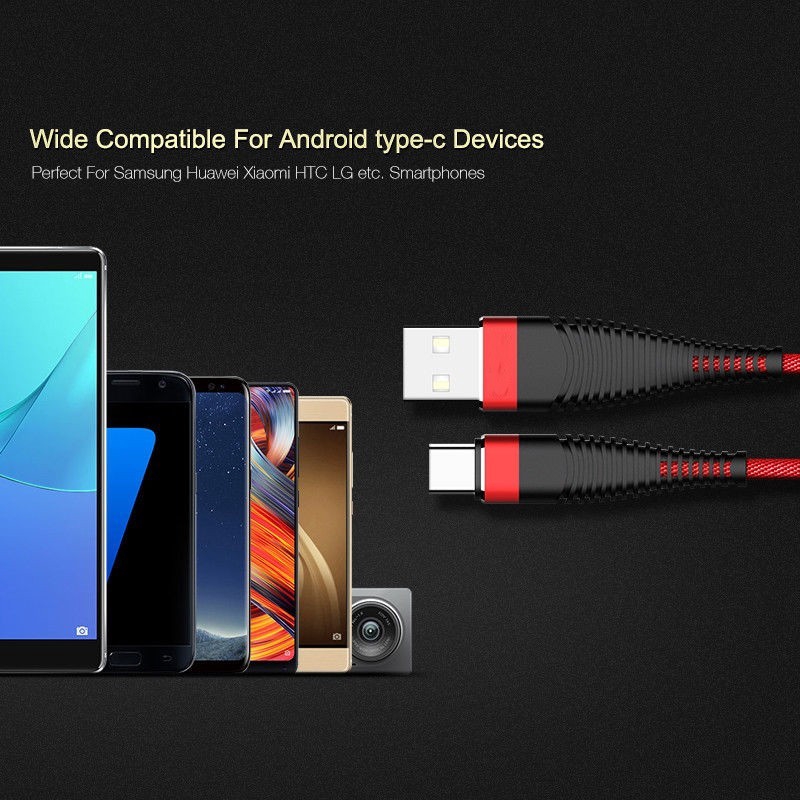 1M Micro USB &amp; Type C &amp; IPCáp USB/Dây bện cáp sạc nhanh