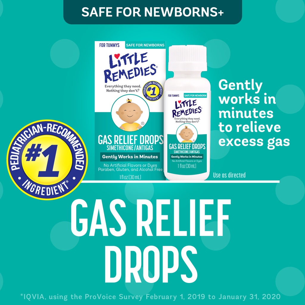 Siro giảm đầy hơi, nôn trớ cho trẻ sơ sinh và trẻ nhỏ Little Remedies Gas Relief Drops 15ml