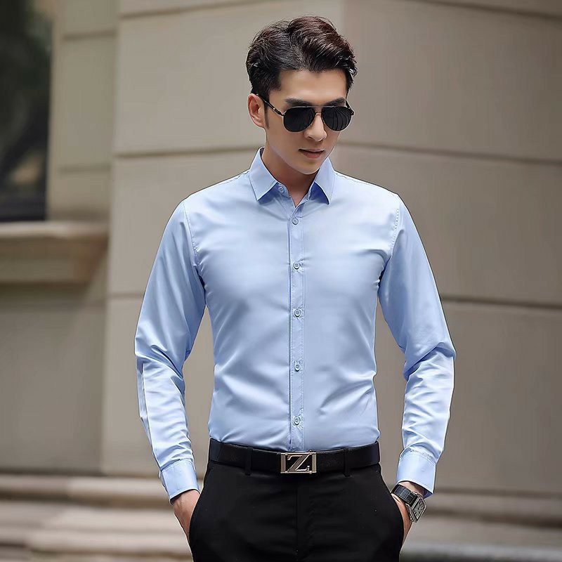 Áo sơ mi nam hàn quốc đẹp dáng ôm slimfit, phù hợp đi học sinh, công sở