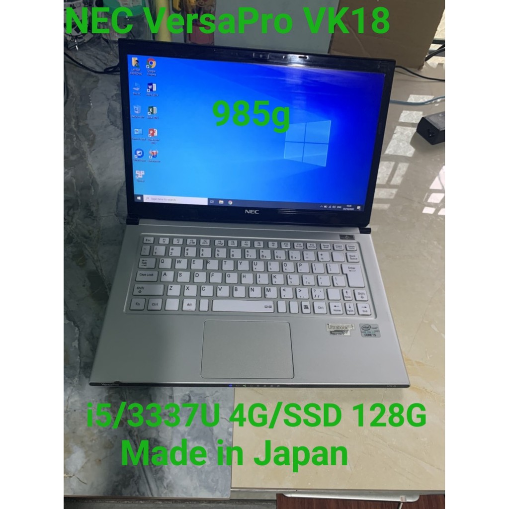 Laptop siêu mỏng siêu nhẹ Nhật Bản NEC VersaPro PC-VK18T Core i5-3337U, 4gb Ram,128gb SSD 13.3inch HD, vỏ magie siêu bền