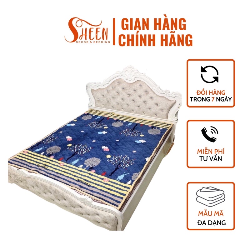 thảm trải giường lông cừu 3 lớp Sheen bedding cao cấp nằm siêu êm