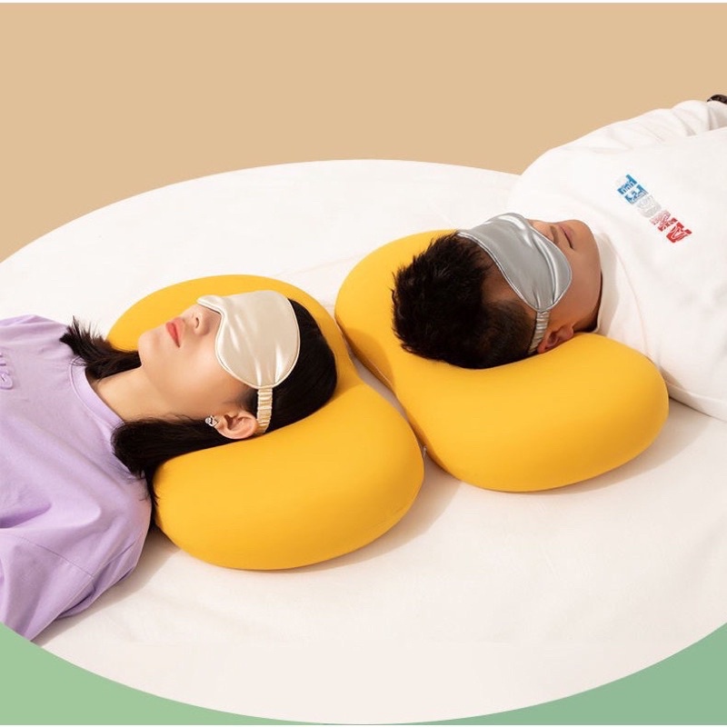 Gối Ngủ Cao Su Non Bụng Mèo Dễ Thương - Gối Cao Su Đàn Hồi Tránh Mỏi Vai Gáy Giúp Ngủ Sâu Giấc