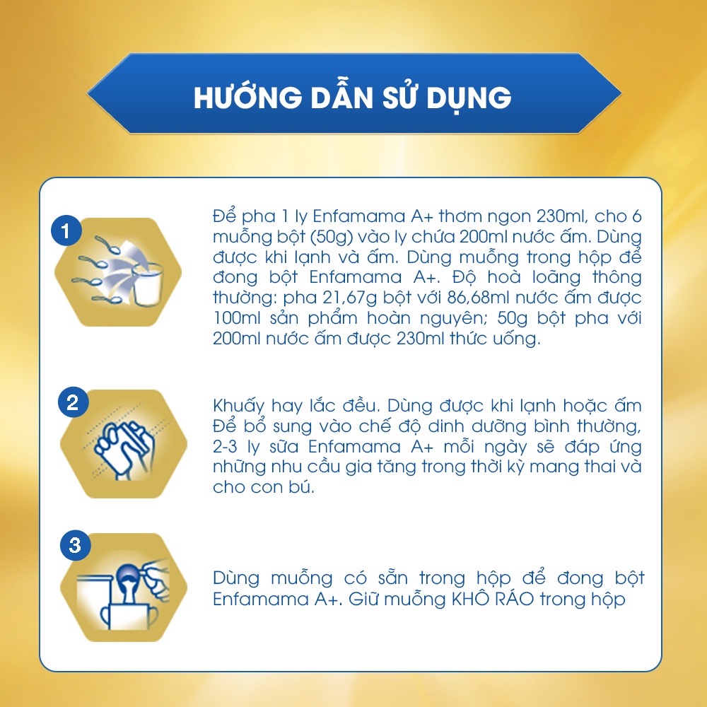 [CHÍNH HÃNG] Sữa Bột Mead Johnson Enfamama A+ Hương Vanilla Hộp 400g (Cho phụ nữ mang thai và cho con bú)
