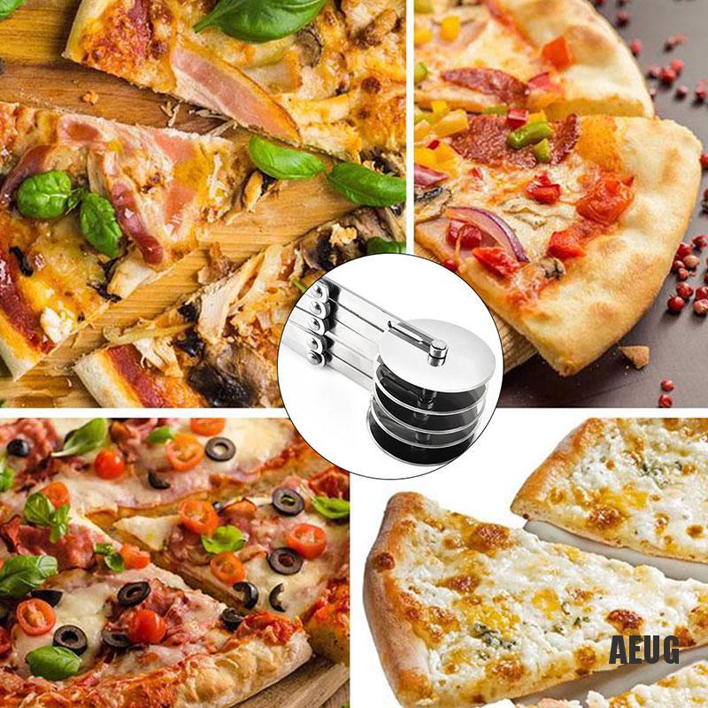 [AIU]  3/4/5 Wheels Cutter Dough Divider Side Pasta Knife Flexible Roller Blade Pizza