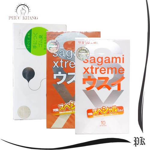 Combo 3 hộp bao cao su sagami siêu mỏng 32 chiếc chính hãng