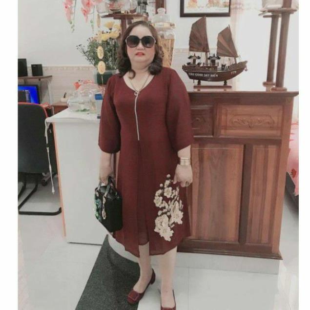 ĐẦM TRUNG NIÊN MẪU KẾT HOA DỰ TIỆC DÁNG SUÔN SANG TRỌNG
