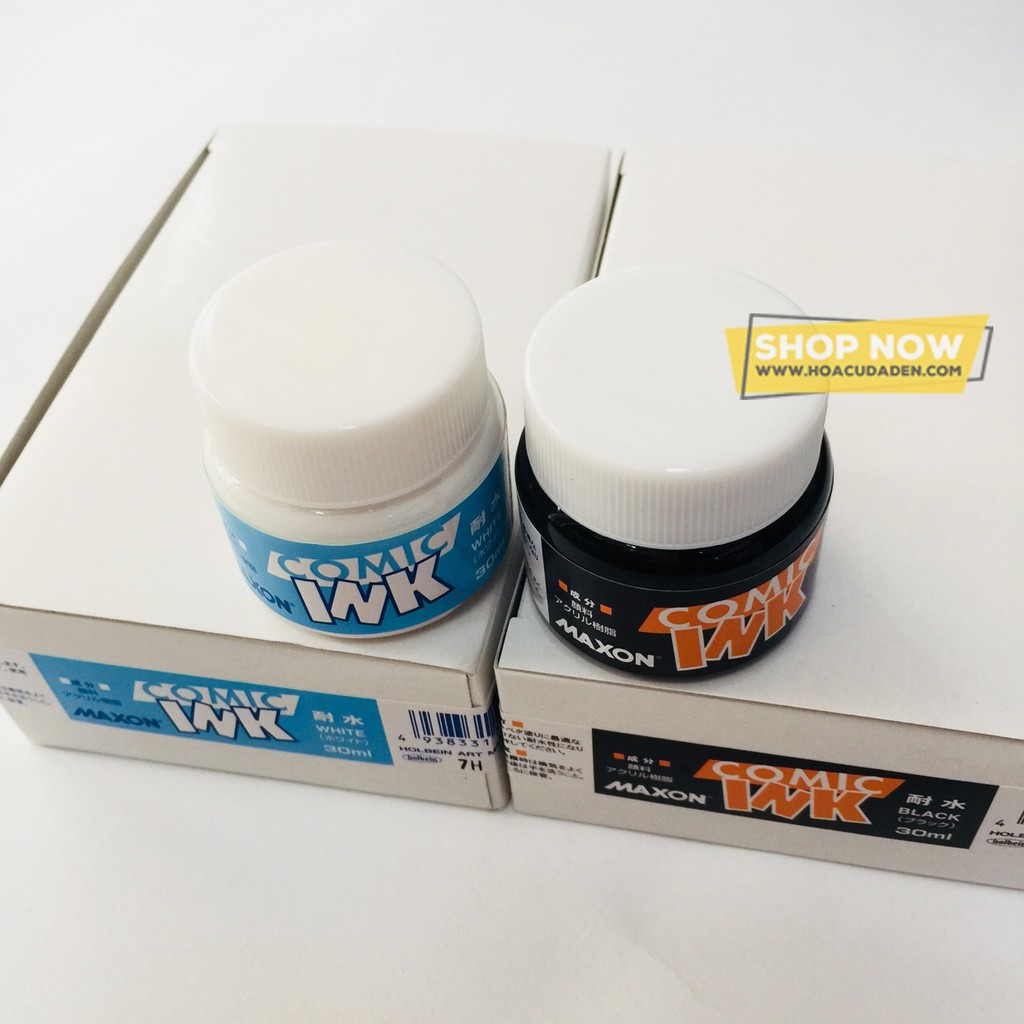 [DA ĐEN] Mực Vẽ Truyện Tranh Holbein Comic Ink Maxon Chống Thấm Nước