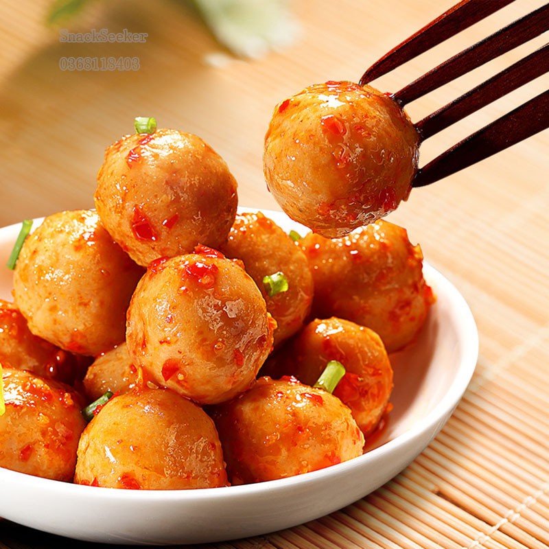 Chả Cá Viên Tẩm Vị Cay Siêu ngon- Chả cá đặc sản Hồ Nam- Đồ ăn vặt Trung Quốc- SNACKSEEKER | BigBuy360 - bigbuy360.vn
