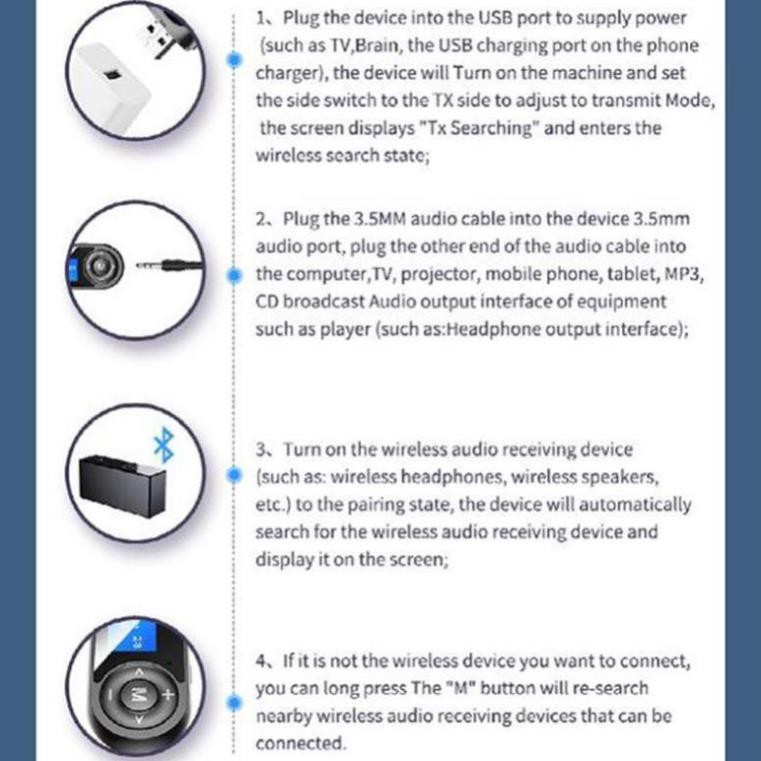 Bộ Thu Phát Âm Thanh Lcd Bluetooth 5.0 Giắc Cắm 3.5mm | BigBuy360 - bigbuy360.vn