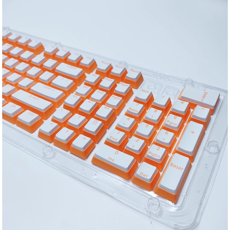 Bộ Nút Phím Keycap Pudding Phối 2 Màu Dùng Cho Bàn Phím Cơ Chất Liệu PBT, Không Xuyên Led