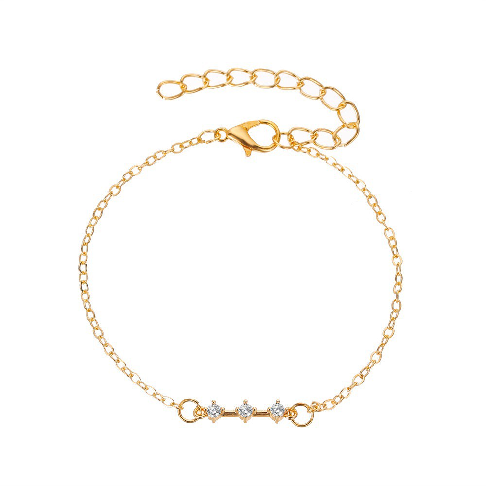 Dây đeo tay zircon thiết kế đơn giản cho nữ