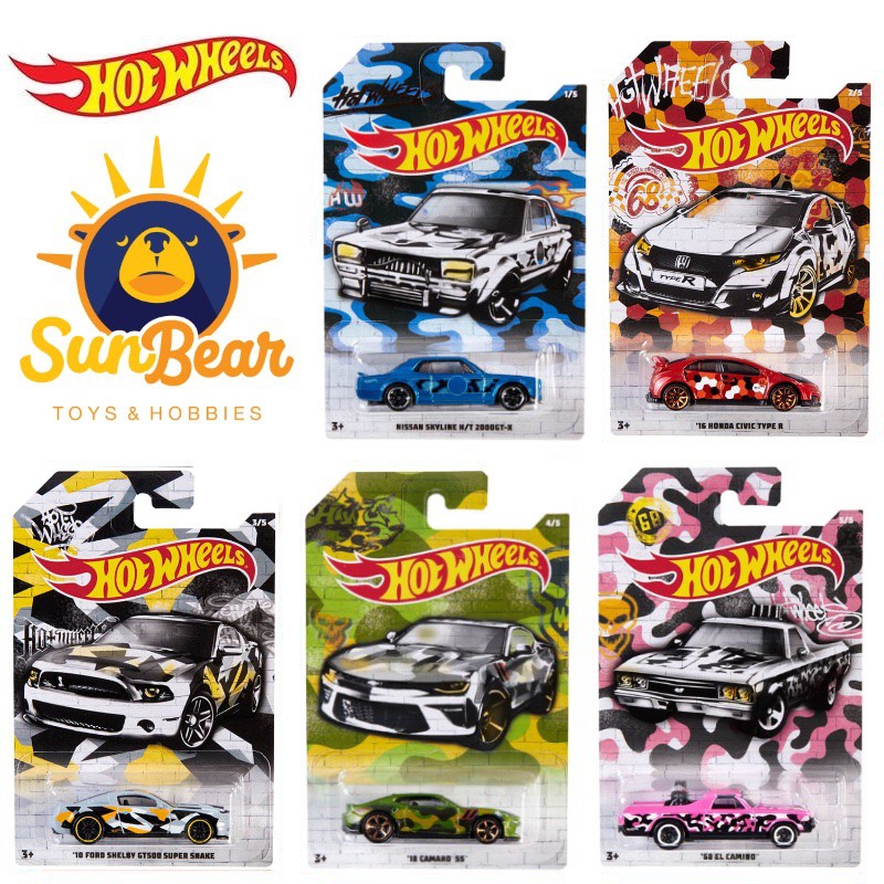 Đồ chơi mô hình xe Hot Wheels Urban Camouflage GDG44 1:64 - Sun Bear