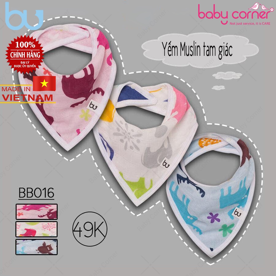 Yếm Muslin Bu Baby Cho Bé