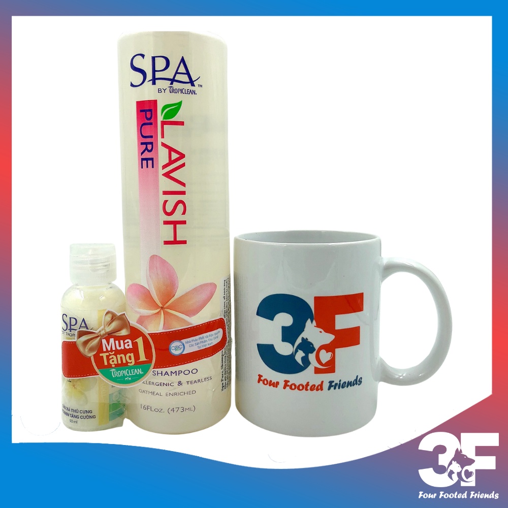 Dầu Gội Tropiclean Spa An Toàn Dành Cho Chó Con Mèo Con 473Ml