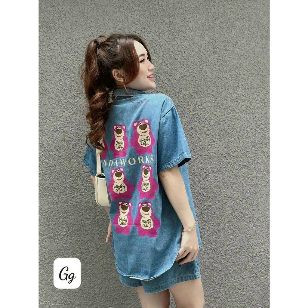 sét bộ đùi jean gấu hot