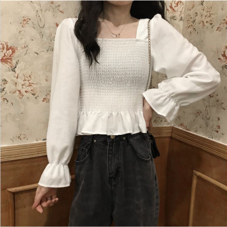 Áo kiểu nữ vải bèo cổ tay xòe dễ thương-nhiều màu | BigBuy360 - bigbuy360.vn
