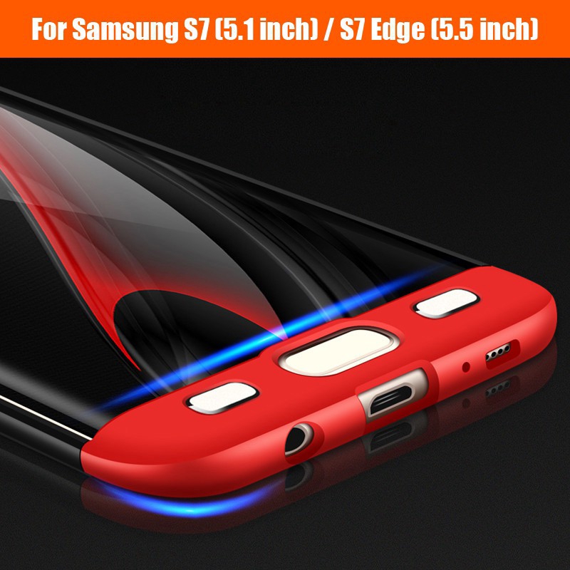 Samsung Galaxy S7 Edge Case Samsung S7 Casing 360 Plastic Hard Anti-Shock PC Back Cover