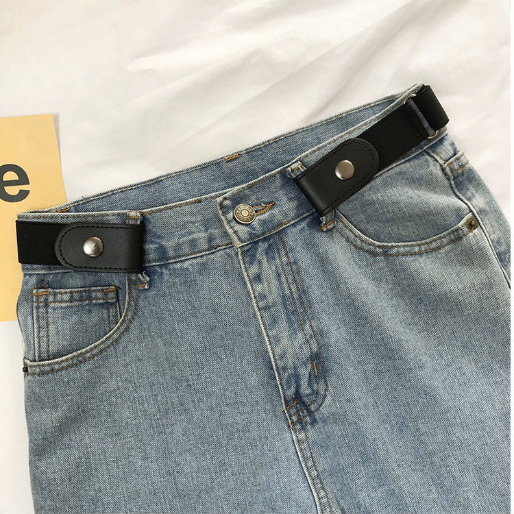 Dây thắt lưng thun co giãn quần rộng cúc bấm tiện lợi Nam Nữ- dây nịt chun co dãn kẹp 2 bên hông thu hẹp eo quần