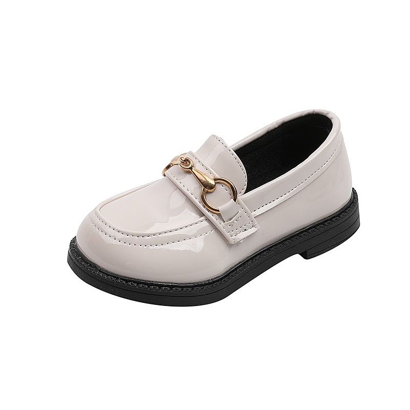 Giày Tây Chất Liệu Da Màu Đen Size 21-36 Cho Bé 1-12 Tuổi