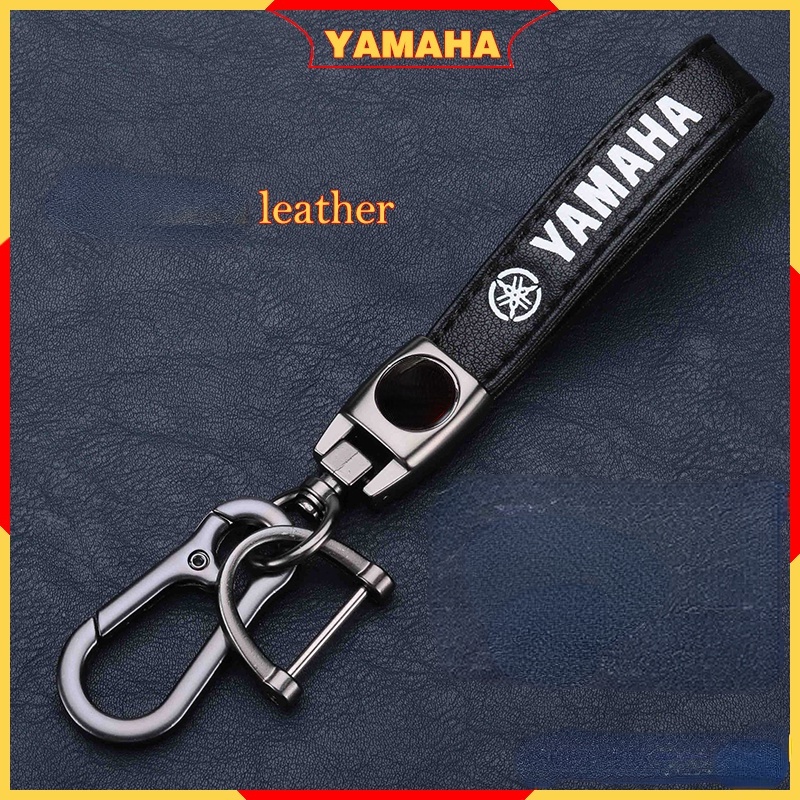 Móc Chìa Khóa Bằng Da Và Kim Loại In Logo Xe Hơi Yamaha