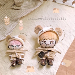 "có sẵn"set đồ bear cho doll búp bê 40cm