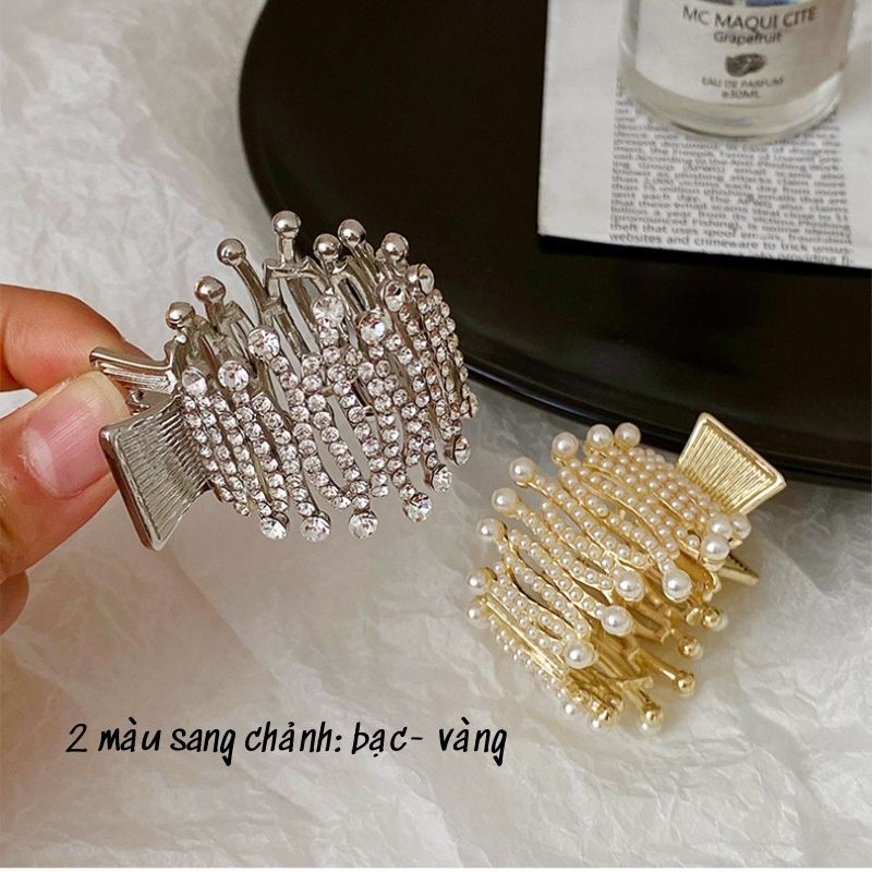 Kẹp tóc càng cua chất liệu nhựa cứng cáp hai màu sanh chảnh siêu bền đẹp chắc chắn jolivo