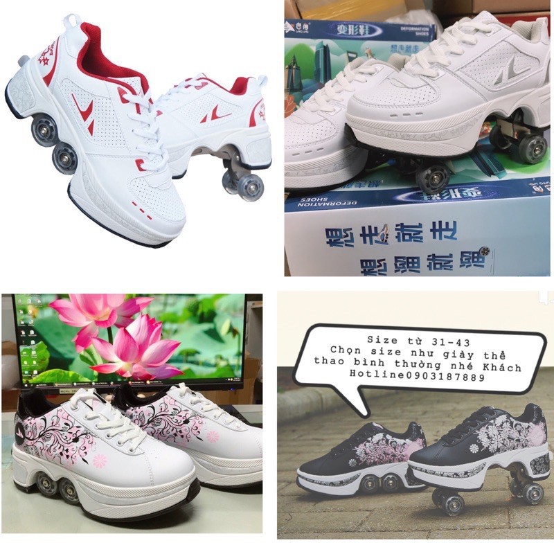 THANH LÝ GIÀY THỂ THAO KIÊM GIÀY TRƯỢT PATIN HEELYS