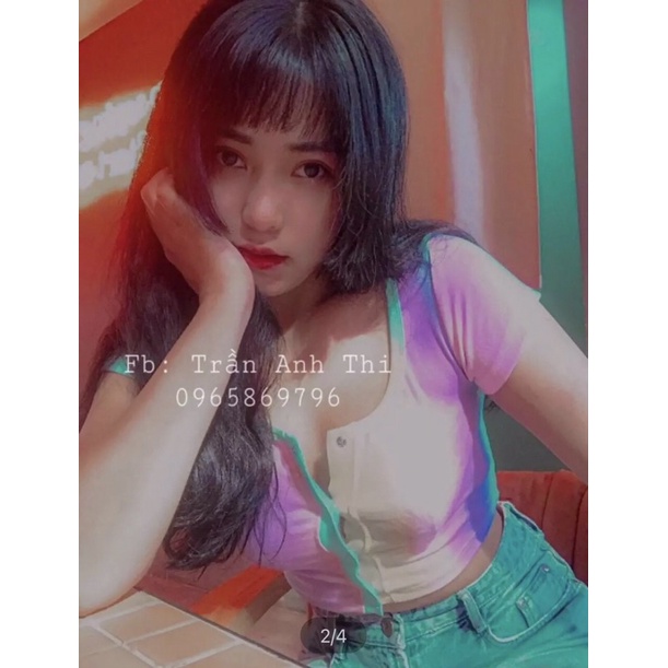 Áo Thun Croptop Loang Màu Cầu Vòng Siêu Xinh Gái , Ôm Trọn Vòng Một Cực Sexy Quyến Rủ Bạn Tình , Hot Tiktoker ......