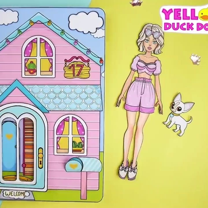 Công chúa Ăn mặc Thay đổi quần áo Stickers Stereo Stickers Nhà búp bê mới  Búp bê Trang chủ thủ công DIY Đồ chơi tự chế Trò chơi sách yên tĩnh Bàn chơi vui nhộn