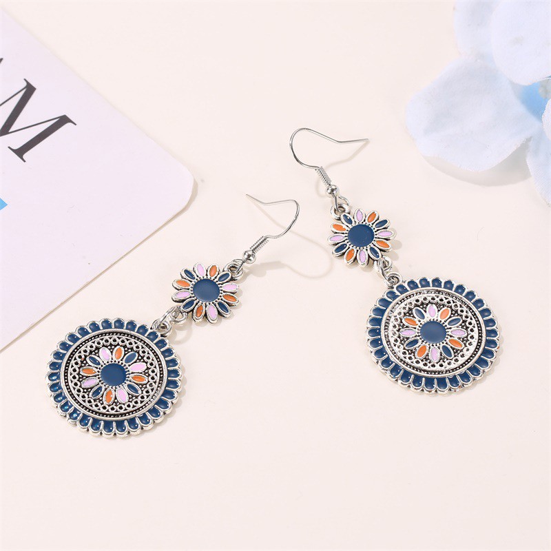 Khuyên tai kim loại kiểu hoa cúc đáng yêu dành cho nữ