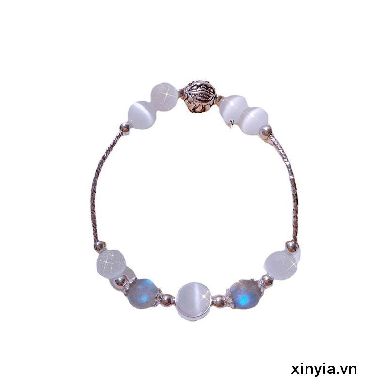 Vòng Tay Đá Mặt Trăng Pha Lê Cho Cặp Đôi / Bạn Thân Phong Cách Pixiu Cổ Điển