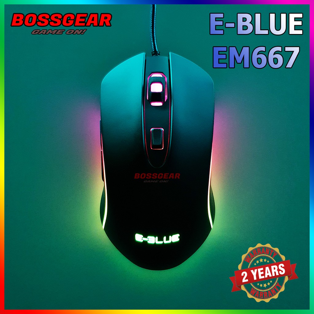 Chuột Gaming E-Blue EMS667 RGB ( LED RGB, 4000 DPI, Pixart 3350 )