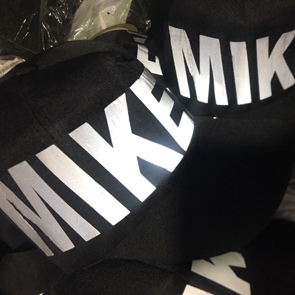 Mũ lưỡi trai MC Phản Quang Tráng Gương Chữ Màu BIGOMALL - Nón lưỡi trai chất vải kaki dày dặn