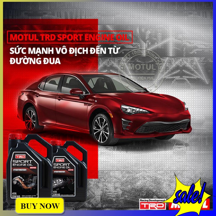 Nhớt Xe Hơi Motul TRD Sport Engine Oil 5W40 Gasoline 4X4L Bình 4 Lít - Hàng Chính Hãng