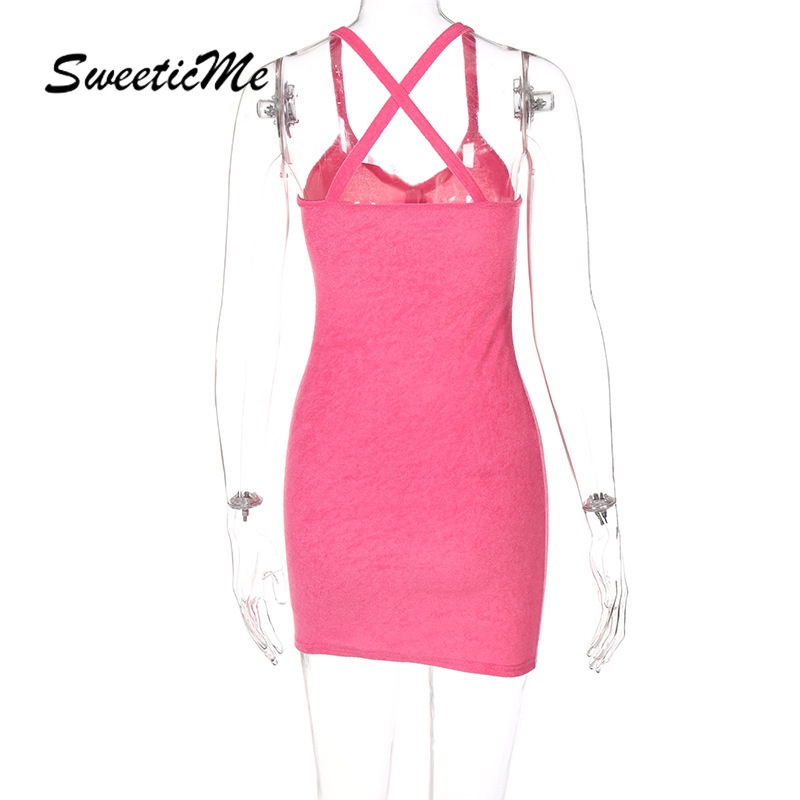 Đầm hai dây cổ chữ V ôm dáng phong cách quyến rũ thời trang dành cho nữ