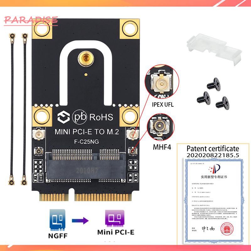 Mô Đun Chuyển Đổi Thẻ Wifi Bluetooth Không Dây Mini Pci-E 1m M.2